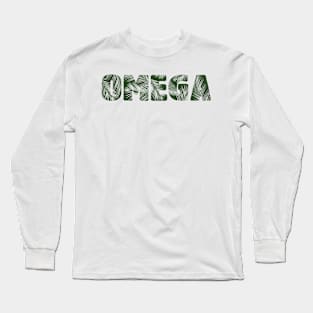 Omega Leaf Letters Long Sleeve T-Shirt